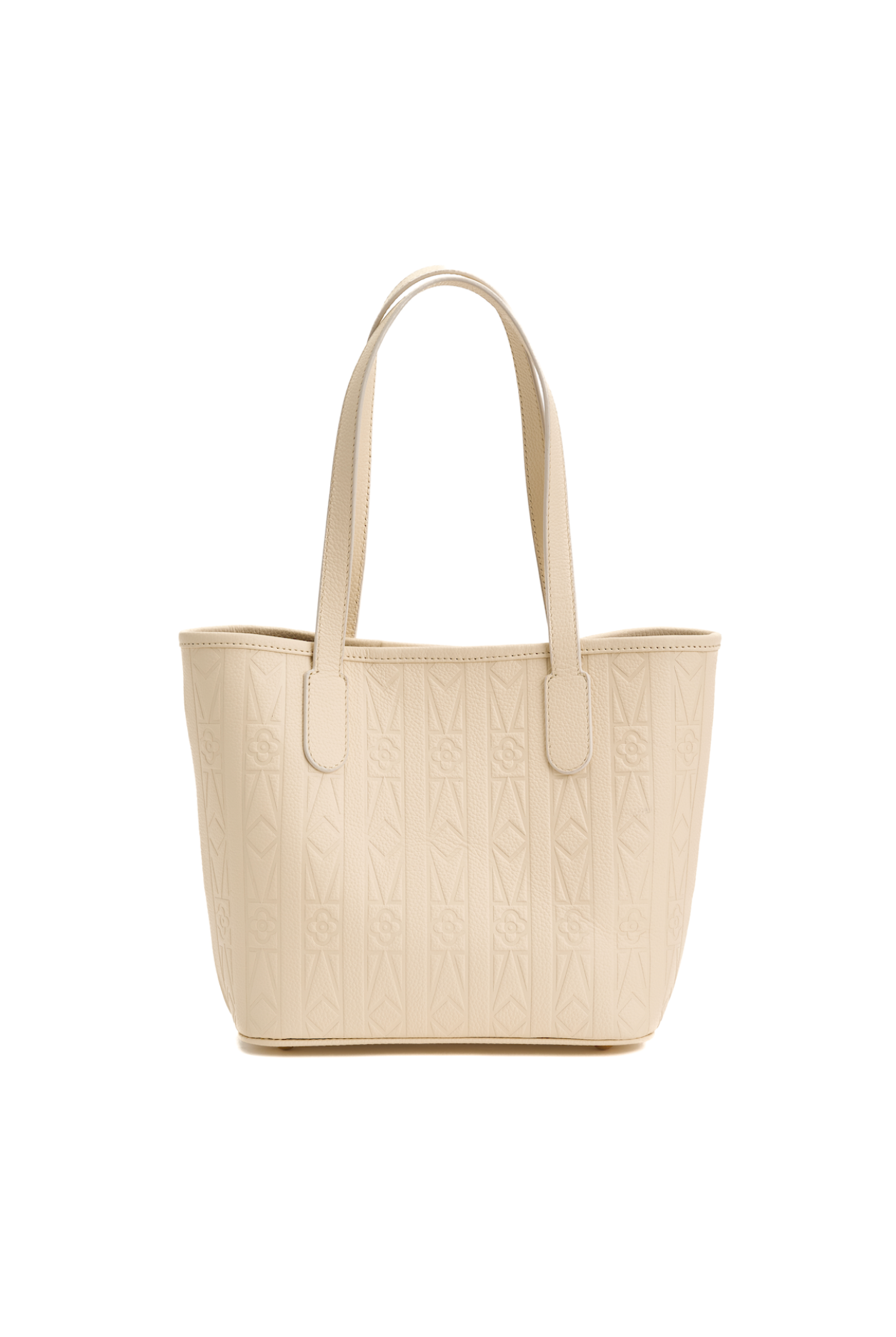 Beige tote bag on a white background