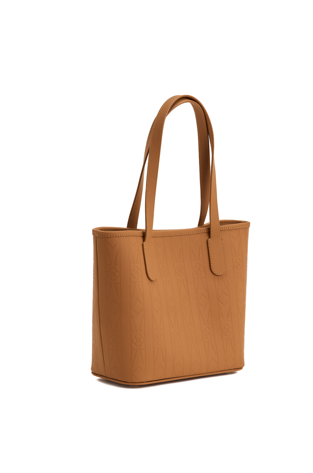 Brown tote bag on a white background