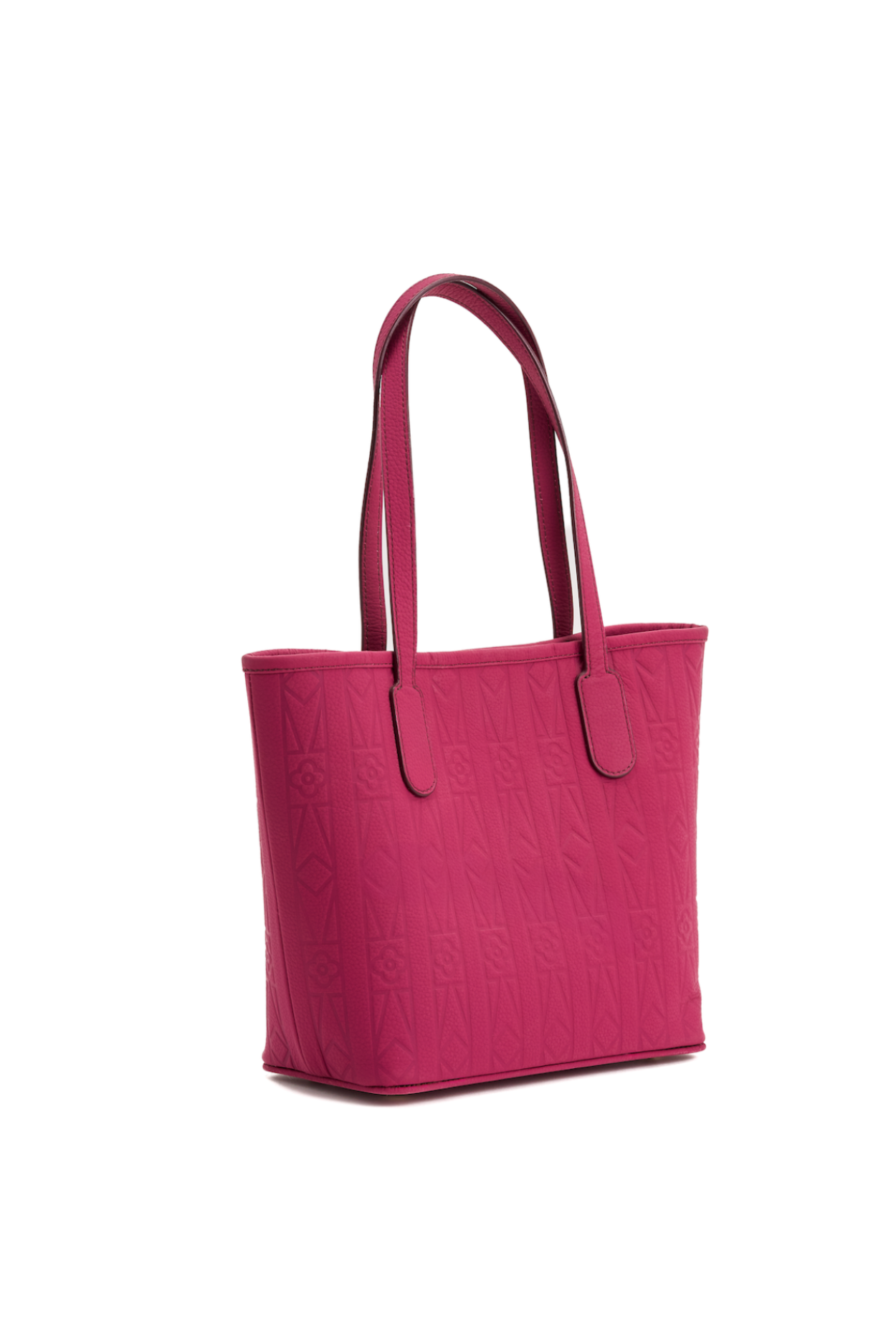 Pink tote bag on a white background