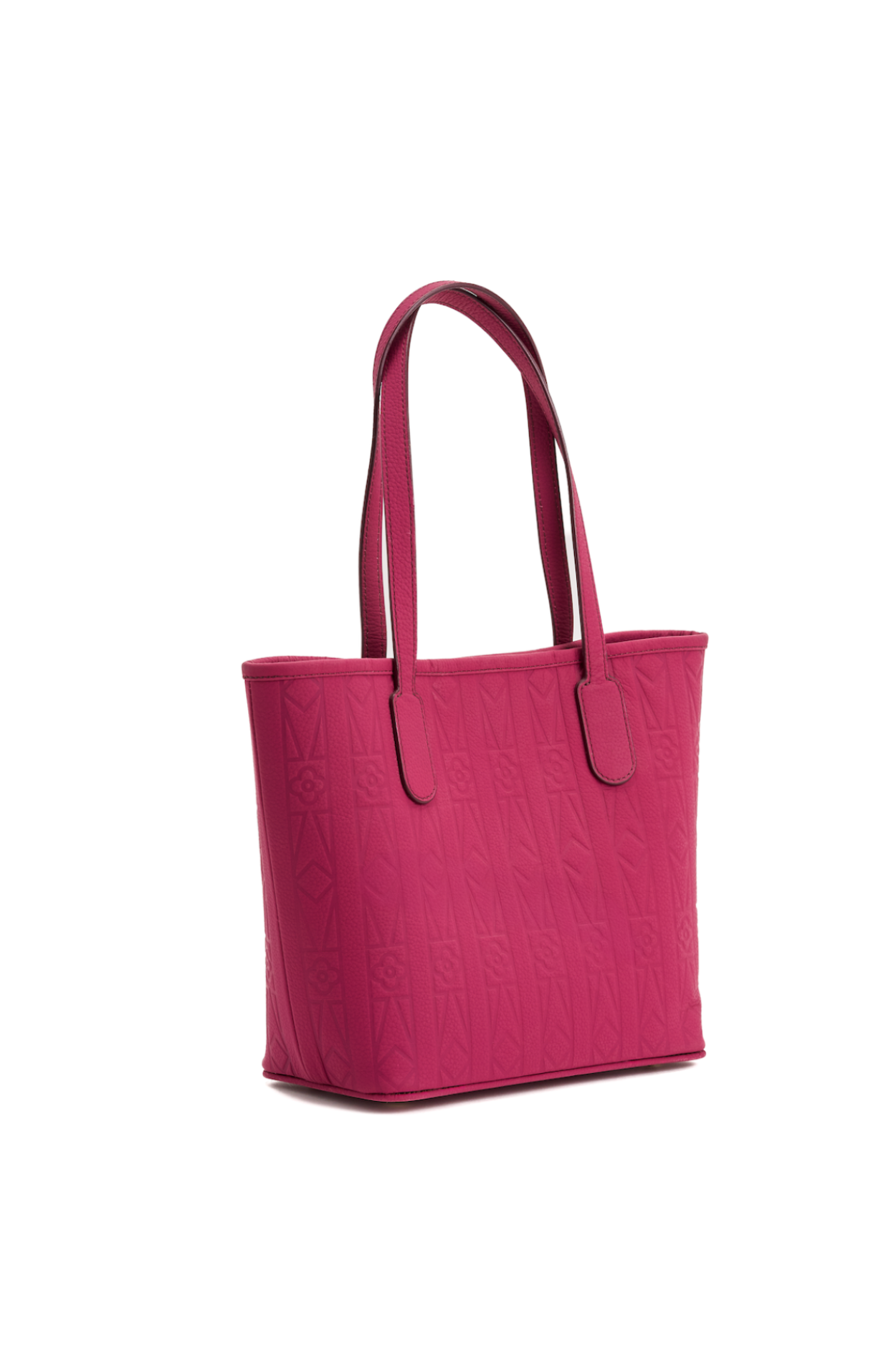 Pink tote bag on a white background